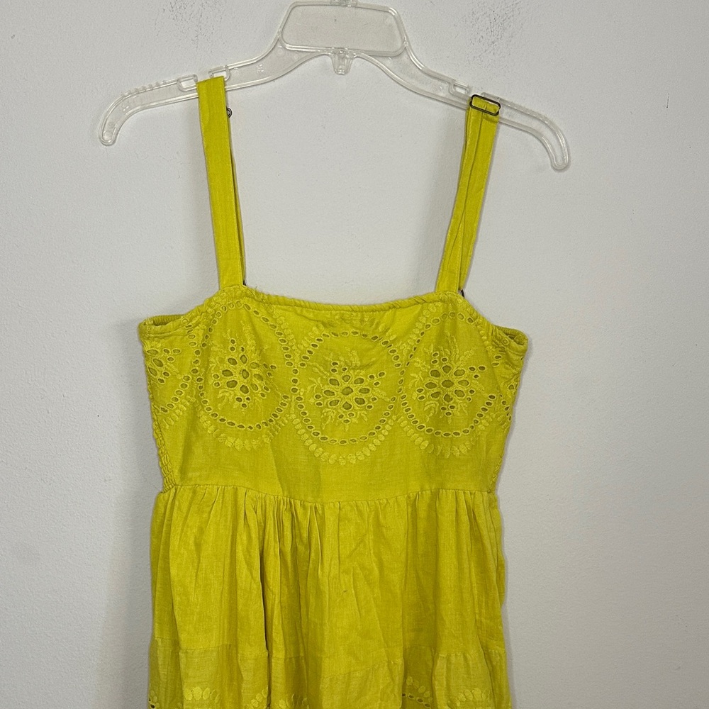 NAOO Nation AK Outfits Yellow Eyelet Maxi Boho Dress M